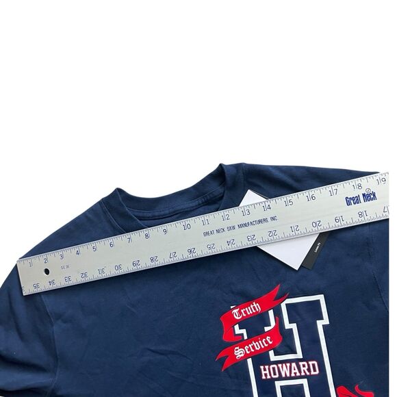 Nike T-Shirt WMNS S Blue Air Jordan Howard University Heavy Weight HBCU Jumpman - Picture 7 of 10